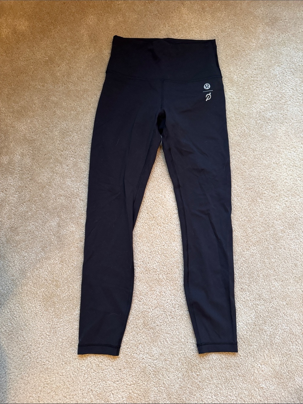 lululemon athletica Black High-Rise Leggings with Reflective Logo